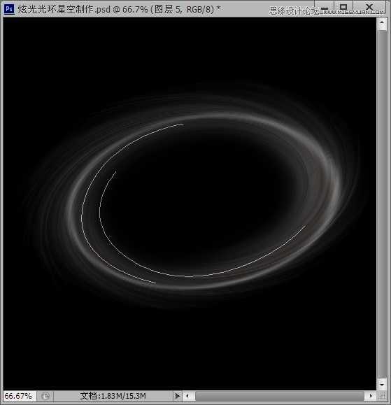 ‘Photoshop滤镜制作绚丽抽象的光环星空特效‘
