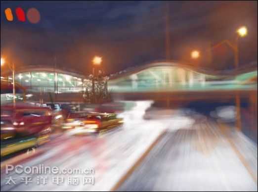 Photoshop绘制《白雪夜街景》插画