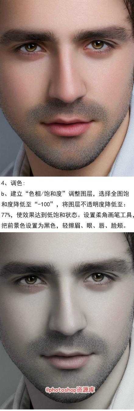 ‘PS海报商业人像帅哥磨皮教程‘