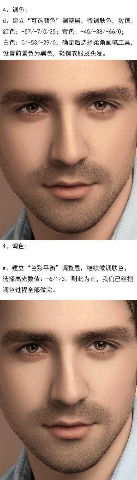 ‘PS海报商业人像帅哥磨皮教程‘