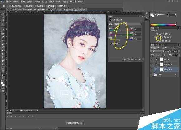 ‘Photoshop结合SAI手绘板将古典美女打造梦幻仿手绘照片效果‘