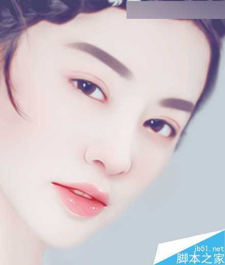 ‘Photoshop结合SAI手绘板将古典美女打造梦幻仿手绘照片效果‘