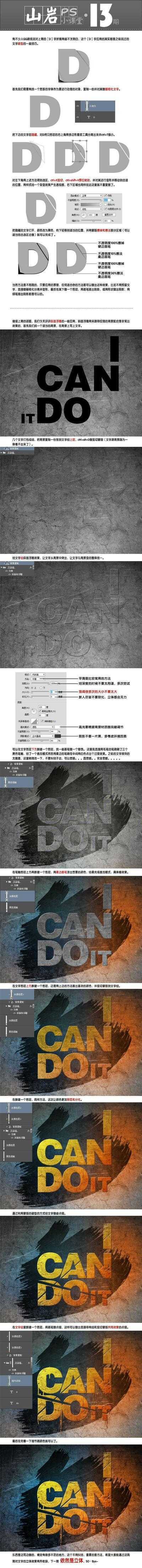 ‘PS简单制作质感的立体文字‘
