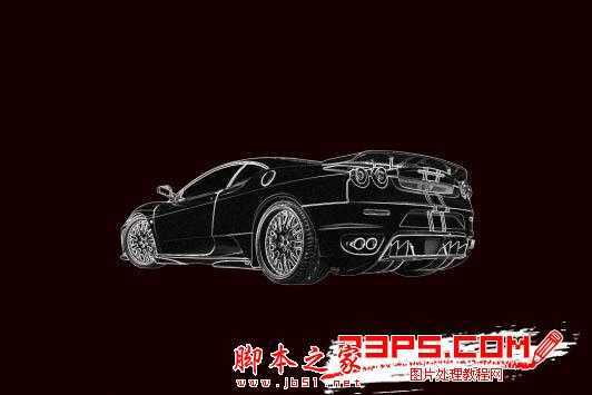 ‘PhotoShop设计打造出奔跑的火焰红色跑车特效‘