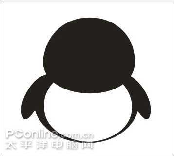 Coreldraw绘制可爱的情侣QQ企鹅