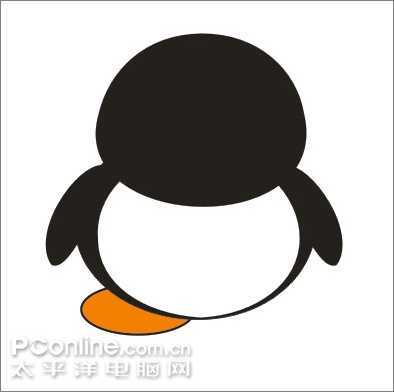Coreldraw绘制可爱的情侣QQ企鹅