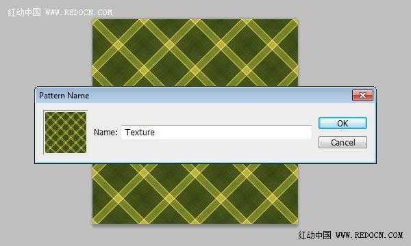 ‘photoshop利用图案及图层样式制作绿色格子布纹水晶字‘