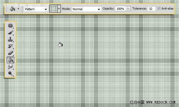‘photoshop利用图案及图层样式制作绿色格子布纹水晶字‘