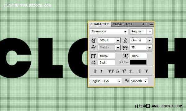 ‘photoshop利用图案及图层样式制作绿色格子布纹水晶字‘