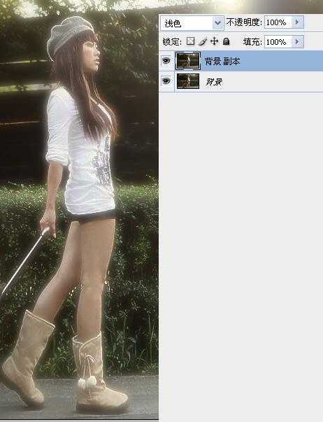 ‘Photoshop将外景人物图片调成甜美的夏日色彩‘
