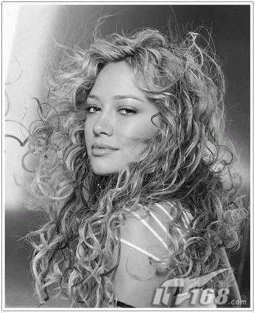 ‘PS水彩教程:打造水彩素描的真人美女头像图片‘