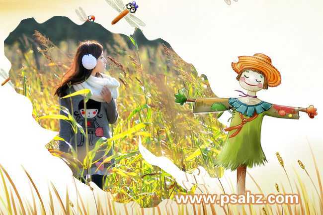 ‘PS制作守望幸福的少女个性非主流签名图片‘