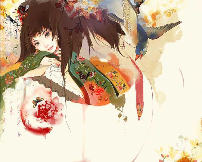 ‘Photoshop制作唯美喜庆的新年人物签名效果图‘