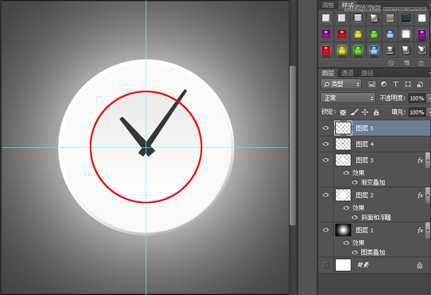 ‘Photoshop绘制立体时尚的创意钟表效果‘