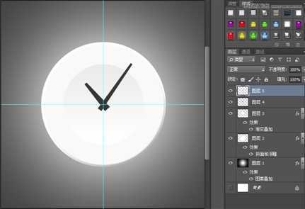 ‘Photoshop绘制立体时尚的创意钟表效果‘