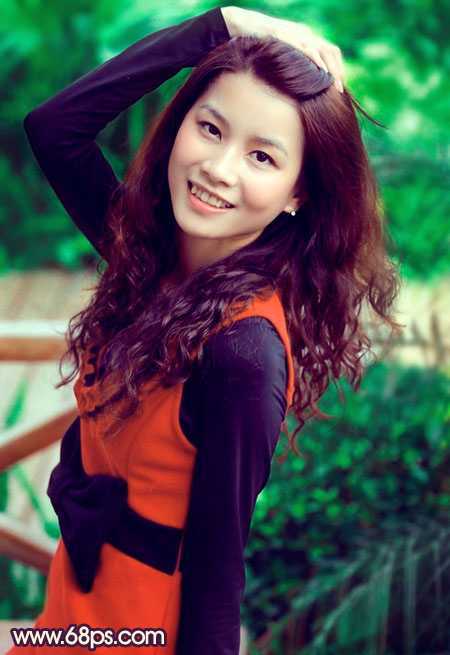 ‘Photoshop为曝光过度的美女图片增加甜美肤色‘