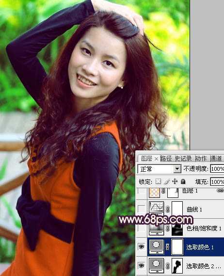 ‘Photoshop为曝光过度的美女图片增加甜美肤色‘