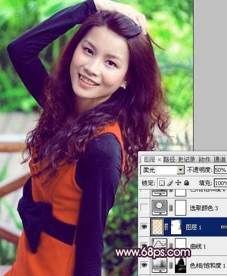 ‘Photoshop为曝光过度的美女图片增加甜美肤色‘
