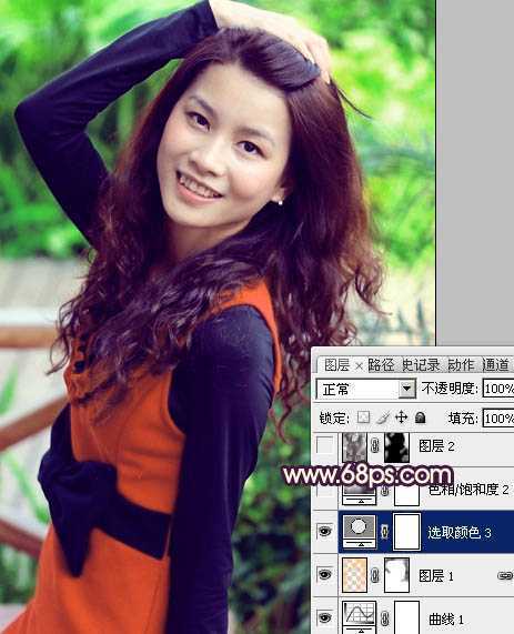 ‘Photoshop为曝光过度的美女图片增加甜美肤色‘