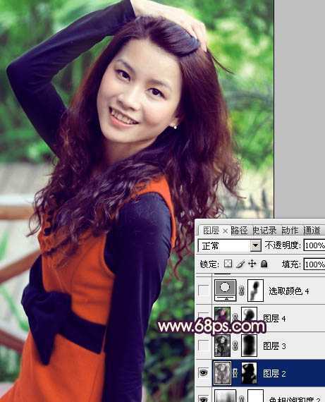 ‘Photoshop为曝光过度的美女图片增加甜美肤色‘