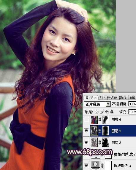 ‘Photoshop为曝光过度的美女图片增加甜美肤色‘