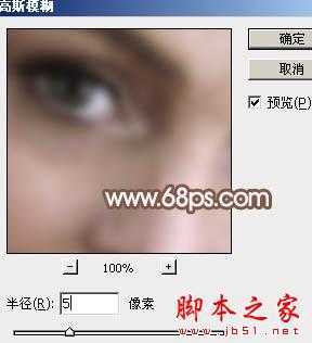 ‘photoshop利用高斯模糊滤镜将满脸雀斑人物光滑磨皮教程‘