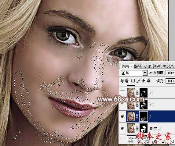 ‘photoshop利用高斯模糊滤镜将满脸雀斑人物光滑磨皮教程‘