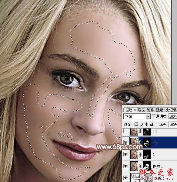 ‘photoshop利用高斯模糊滤镜将满脸雀斑人物光滑磨皮教程‘