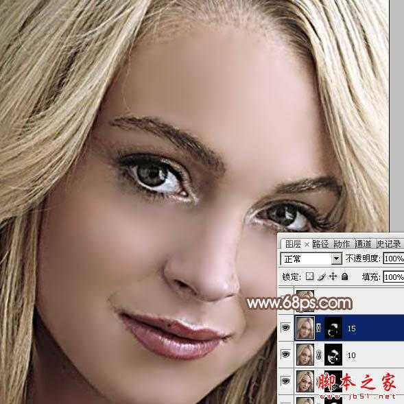 ‘photoshop利用高斯模糊滤镜将满脸雀斑人物光滑磨皮教程‘