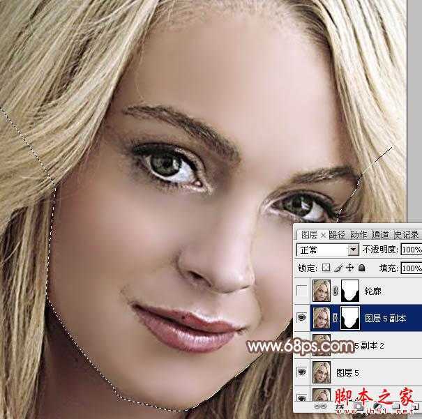 ‘photoshop利用高斯模糊滤镜将满脸雀斑人物光滑磨皮教程‘