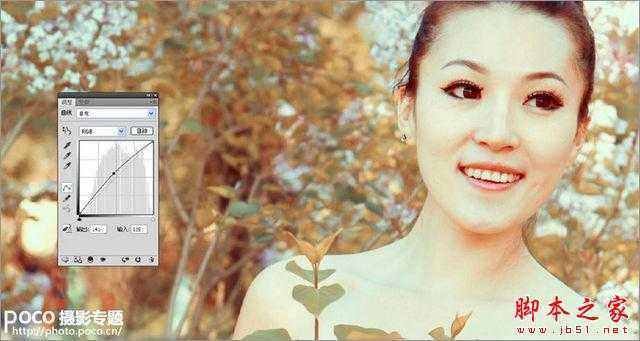‘Photoshop将美女图片调制出淡黄暖色调‘