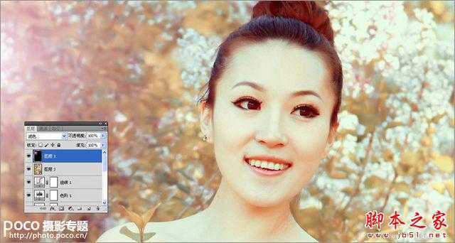 ‘Photoshop将美女图片调制出淡黄暖色调‘
