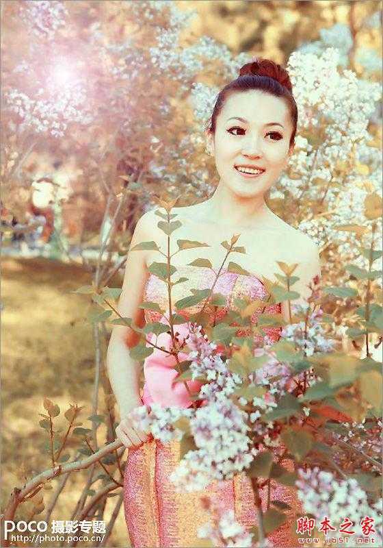 ‘Photoshop将美女图片调制出淡黄暖色调‘