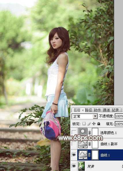 ‘Photoshop为外景人物图片打造柔美怀旧的古典褐色‘