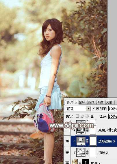 ‘Photoshop为外景人物图片打造柔美怀旧的古典褐色‘