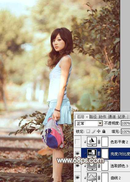 ‘Photoshop为外景人物图片打造柔美怀旧的古典褐色‘