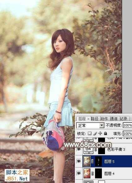 ‘Photoshop为外景人物图片打造柔美怀旧的古典褐色‘