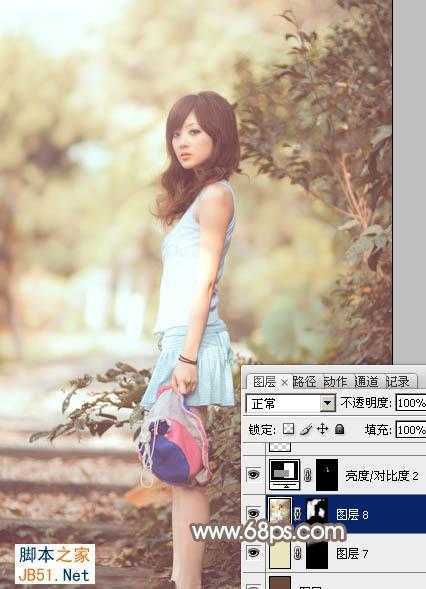 ‘Photoshop为外景人物图片打造柔美怀旧的古典褐色‘