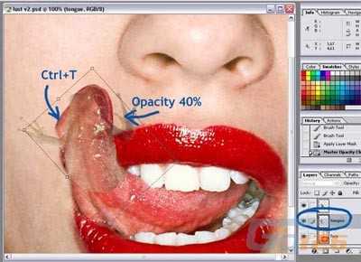 用Photoshop打造另类的舌头