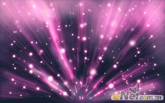 ‘photoshop利用画笔及滤镜打造出梦幻的紫色放射背景‘