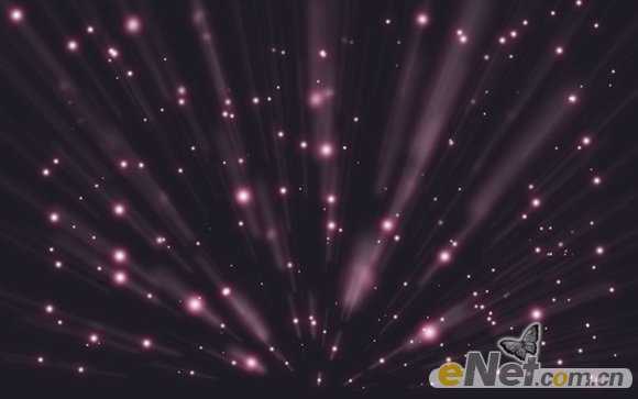 ‘photoshop利用画笔及滤镜打造出梦幻的紫色放射背景‘