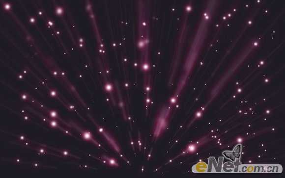 ‘photoshop利用画笔及滤镜打造出梦幻的紫色放射背景‘