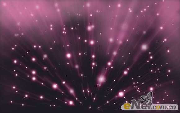 ‘photoshop利用画笔及滤镜打造出梦幻的紫色放射背景‘