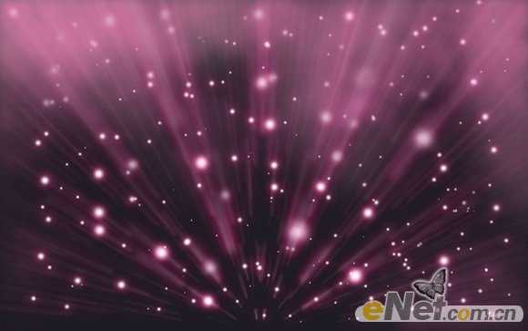 ‘photoshop利用画笔及滤镜打造出梦幻的紫色放射背景‘