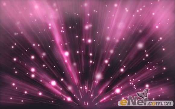 ‘photoshop利用画笔及滤镜打造出梦幻的紫色放射背景‘