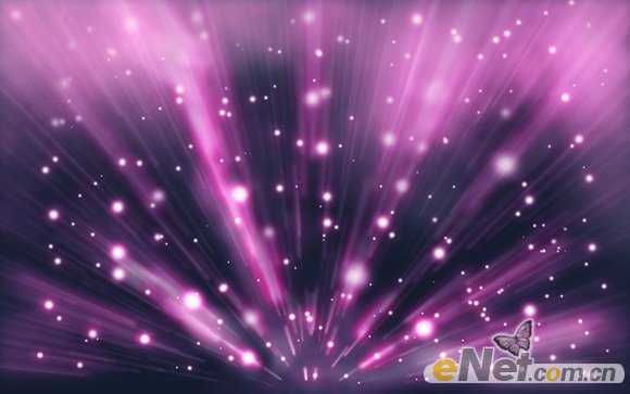 ‘photoshop利用画笔及滤镜打造出梦幻的紫色放射背景‘