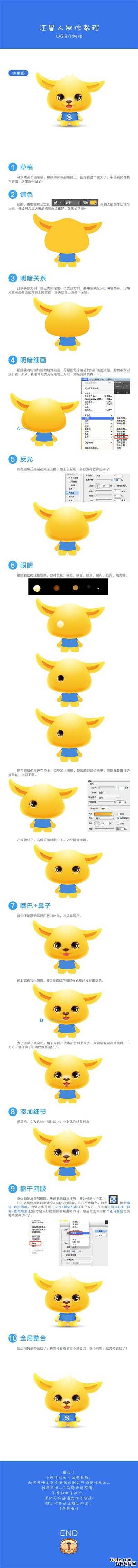 ‘PS鼠绘教程：鼠绘可爱汪星人‘