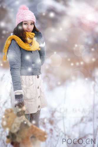 ‘Photoshop快速为雪景图片加上梦幻的装饰元素‘