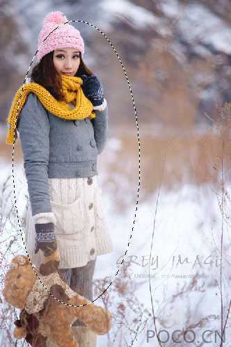 ‘Photoshop快速为雪景图片加上梦幻的装饰元素‘