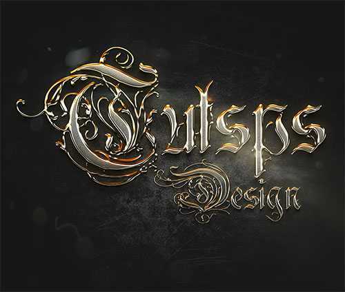 ‘Photoshop创建华丽的哥特金属文字效果‘